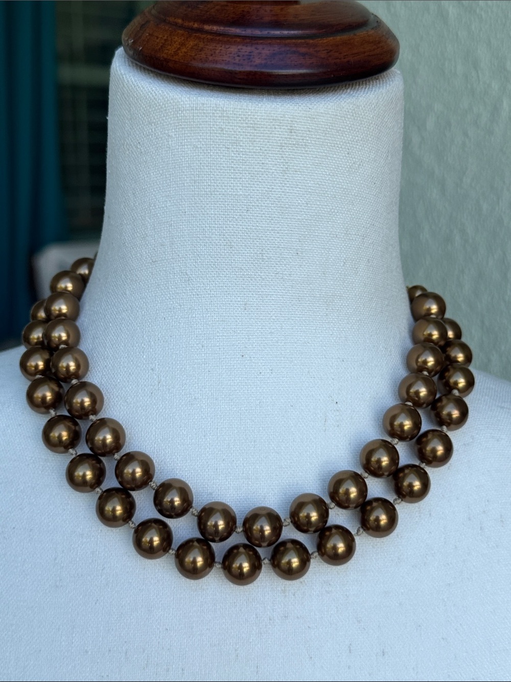 Vintage Carolee double strand faux pearl necklace